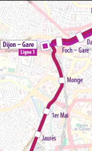 Dijon Tram Map 3