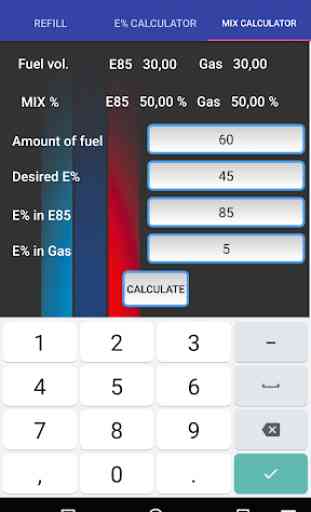 E85 mix Calculator 4