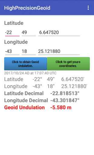 EGM96 High Precision Geoid Undulation 3