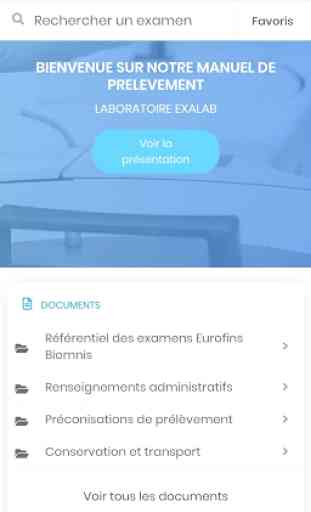 LBM EXALAB LOIRE - Catalogue des examens 1