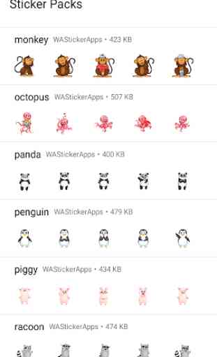 Lovely Animal Sticker WhatsApp ( WAStickerApps ) 3