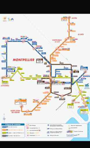 Montpellier Tram Map 1