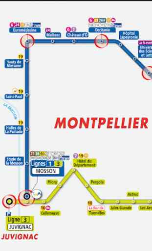 Montpellier Tram Map 3