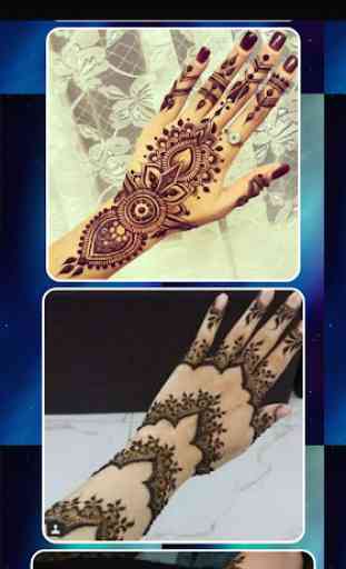 Motif de mariée au henné simple 3