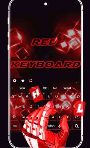 Neon rouge clavier thème Neon Red 1