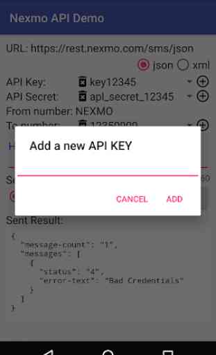 Nexmo API Demo 2
