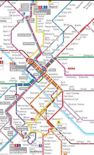 Reims Tram & Bus Map 2