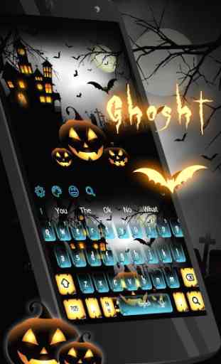 Scary Ghost Night Halloween Keyboard 1