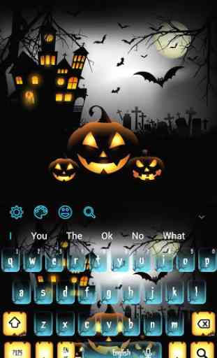 Scary Ghost Night Halloween Keyboard 4