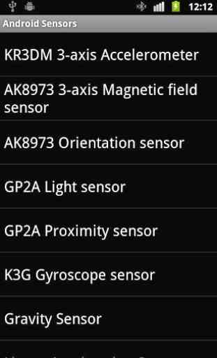Sensors of Android 1