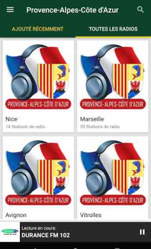 Stations Radio de Provence-Alpes-Côte d'Azur - FR 4