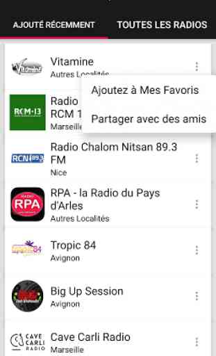 Stations Radio de Provence-Alpes-Côte d'Azur - FR 2