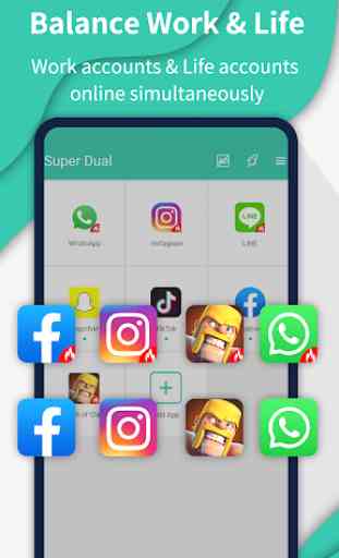 Super Dual Apps - Comptes multiples & Clone app 1