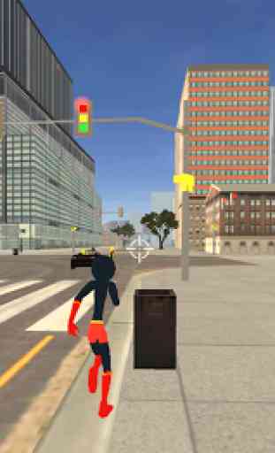 Superhero Stickman Rope Hero Vegas City Gangster 4