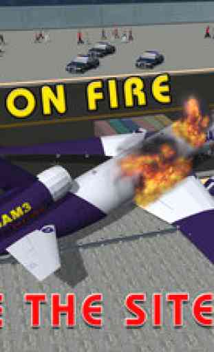 Avion Accident de Sauvetage - Pompier véhicule jeu de conduite 4
