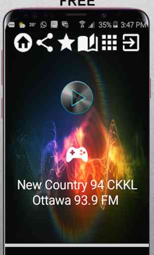 New Country 94 CKKL Ottawa 93.9 FM CA App Radio Fr 1