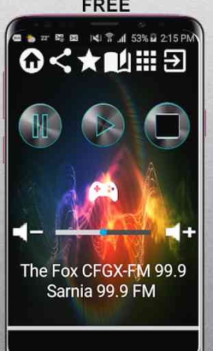 The Fox CFGX-FM 99.9 Sarnia 99.9 FM CA App Radio F 1