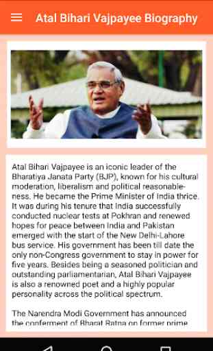 Atal Bihari Vajpayee Biography 2