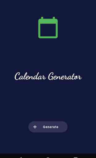 Calendar Generator : 1801-3000 1