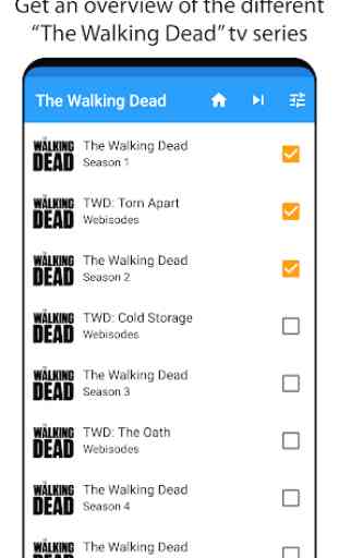 Checklist for The Walking Dead 1