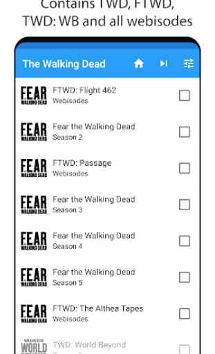 Checklist for The Walking Dead 2