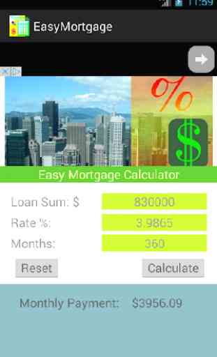 Easy Mortgage Calculator app 1