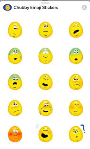 Emoji joufflu autocollants 3