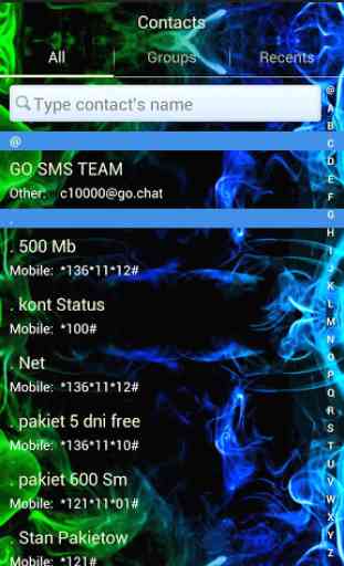 Fumée verte Theme GO SMS Pro 4
