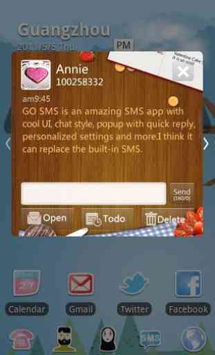 GO SMS Pro Romantic fruit them 1