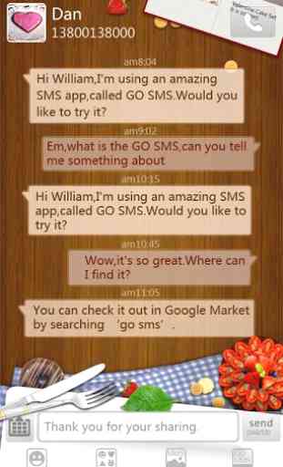 GO SMS Pro Romantic fruit them 2