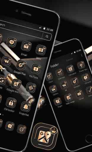 Gold Black Luxury Business Launcher Theme  3