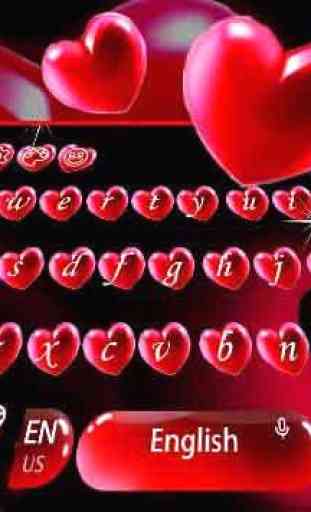 Le thème doux de clavier de coeur a le bouton 4