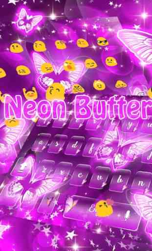 Néon papillon clavier thème 2