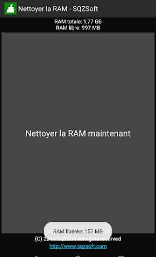 Nettoyer la RAM - SQZSoft 2
