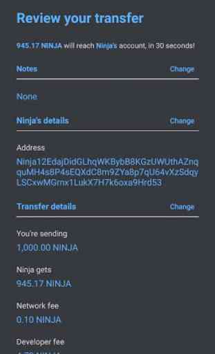 NinjaCoin Mobile Wallet 3