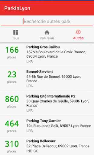 Parkinlyon - Les parkings de Lyon en temps réel 3