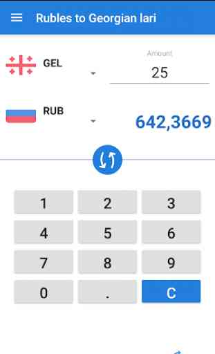 Russian Ruble Georgian Lari / RUB to GEL Converter 1