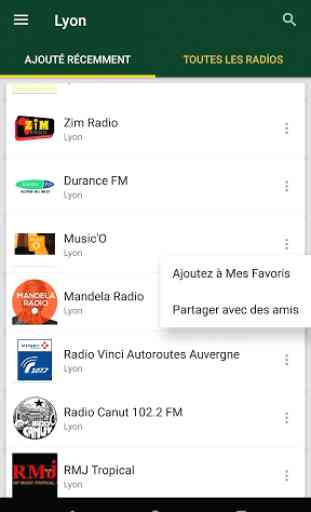Stations Radio de Lyon - France 1