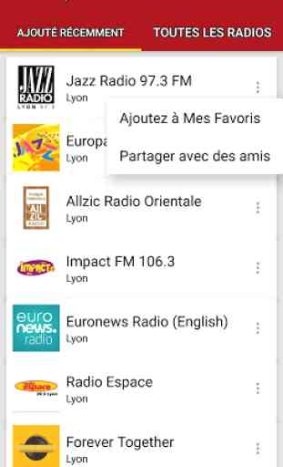 Stations Radio de Lyon - France 2