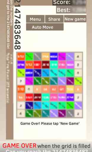 2147483648 : Endless 2048 style puzzle game 4