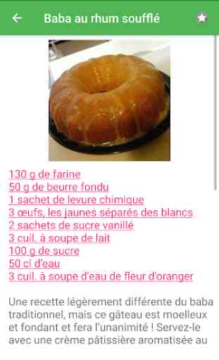 Anniversaire avec calories recettes en français. 2