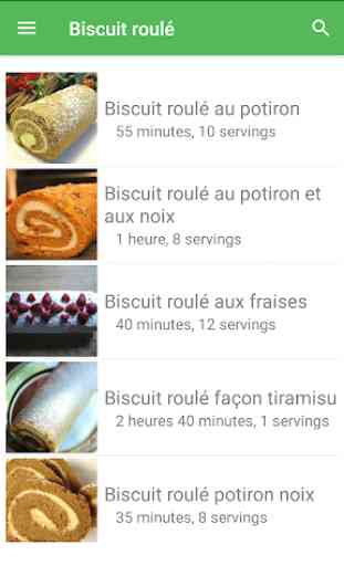Biscuit roulé avec calories recettes en français. 1