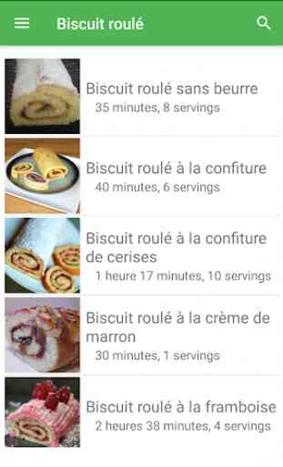 Biscuit roulé avec calories recettes en français. 3