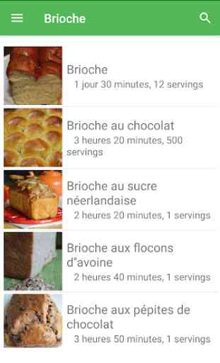 Brioche avec calories recettes en français. 1