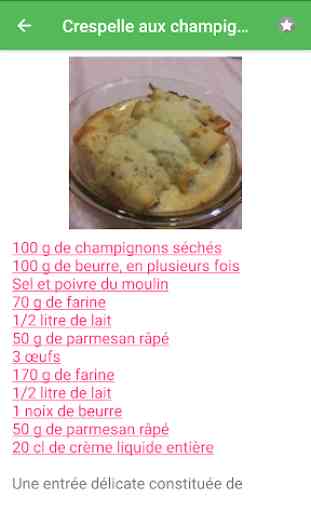 Crêpe avec calories recettes français gratuities. 4