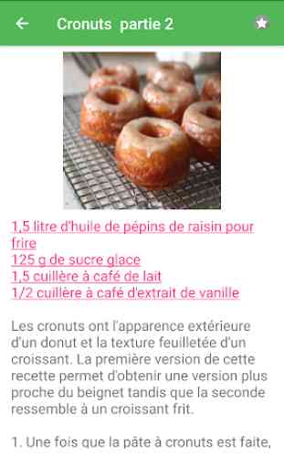 Croissant avec calories recettes en français. 4