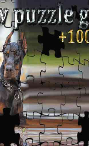 Doberman dog jigsaw puzzle game 1