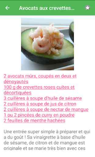 Entrée froide avec calories recettes en français. 4