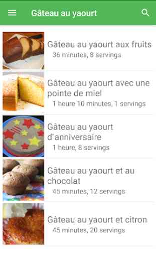 Gâteau au yaourt avec calories recettes français. 2