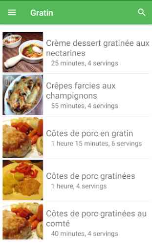 Gratin avec calories recettes français gratuities. 3